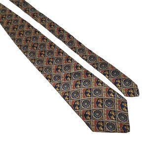 Museum Artifacts Mens Necktie Roman Accessory Office Work Blue Gold Dad Gift